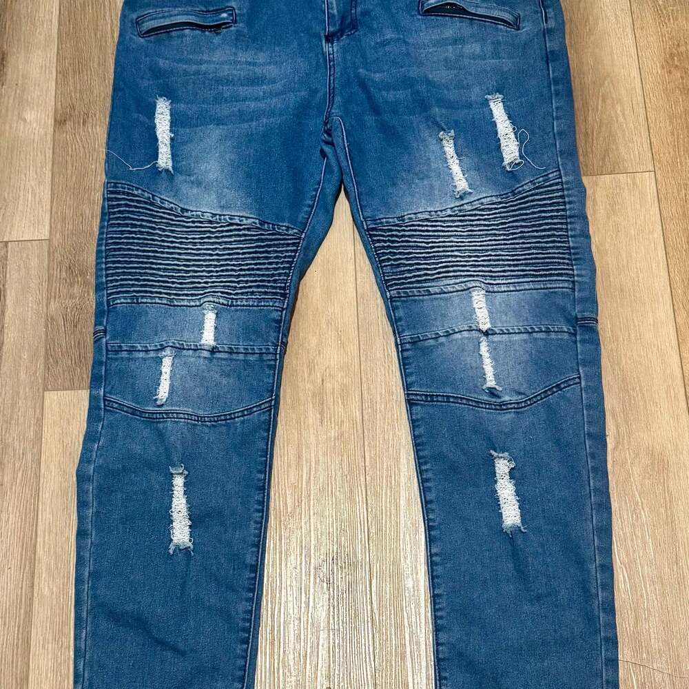 Men BLIND  Trust Distressed Denim Jeans –